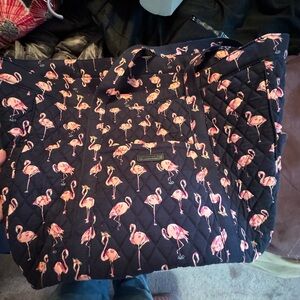 Vera Bradley Flamingo Print Quilted Tote Bag